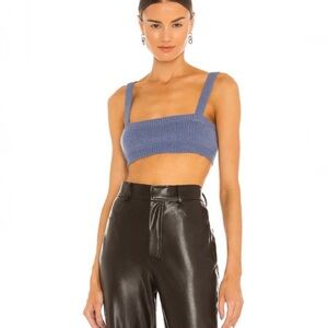 Danielle Bernstein Blue Knit Top Size Small